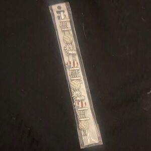 Silver Charm 7.5” Bracelet with ball  and Flag